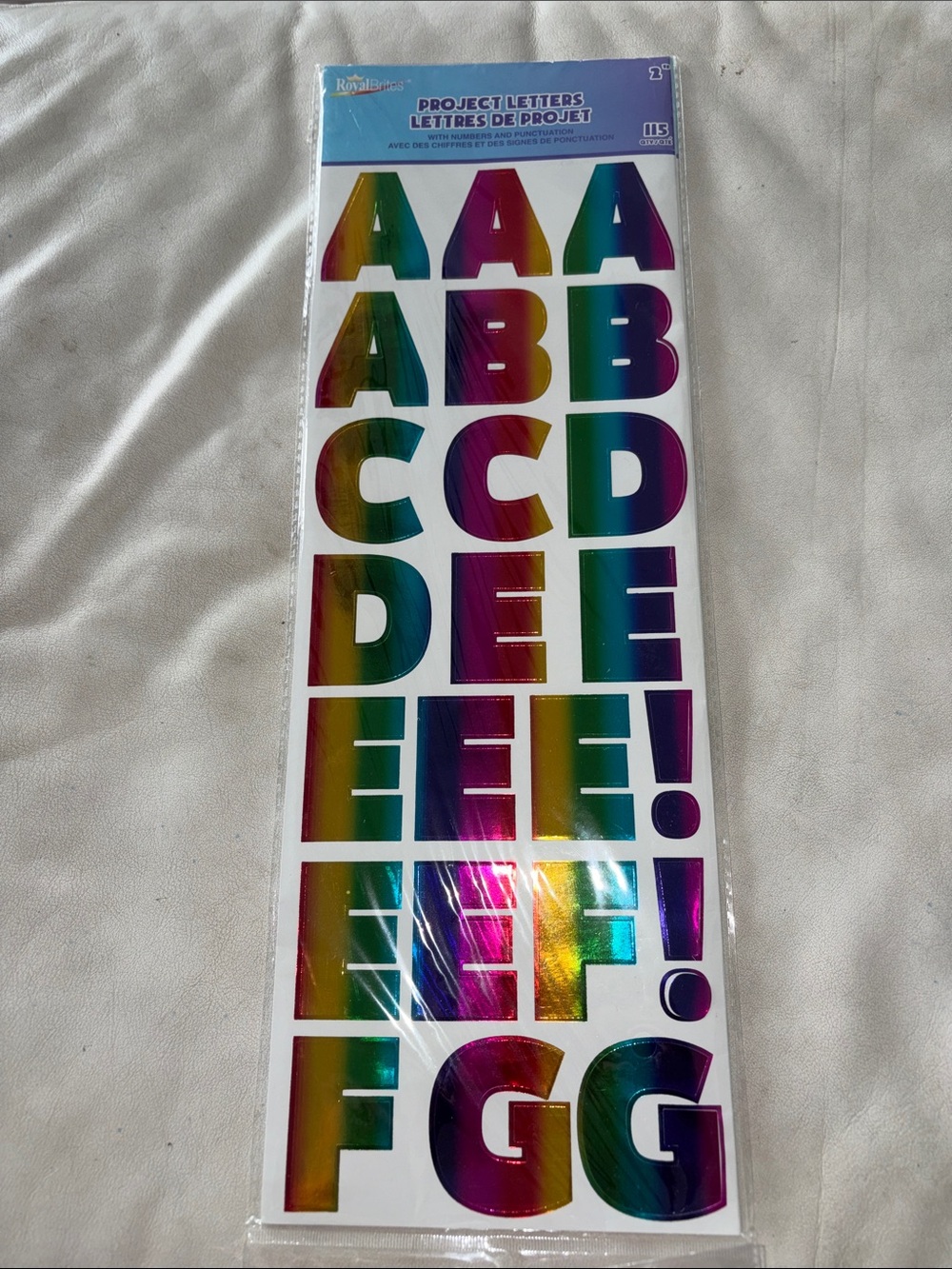 NIP 2” RAINBOW HOLOGRAPHIC LETTERS, NUMBERS, PUNCTUATION